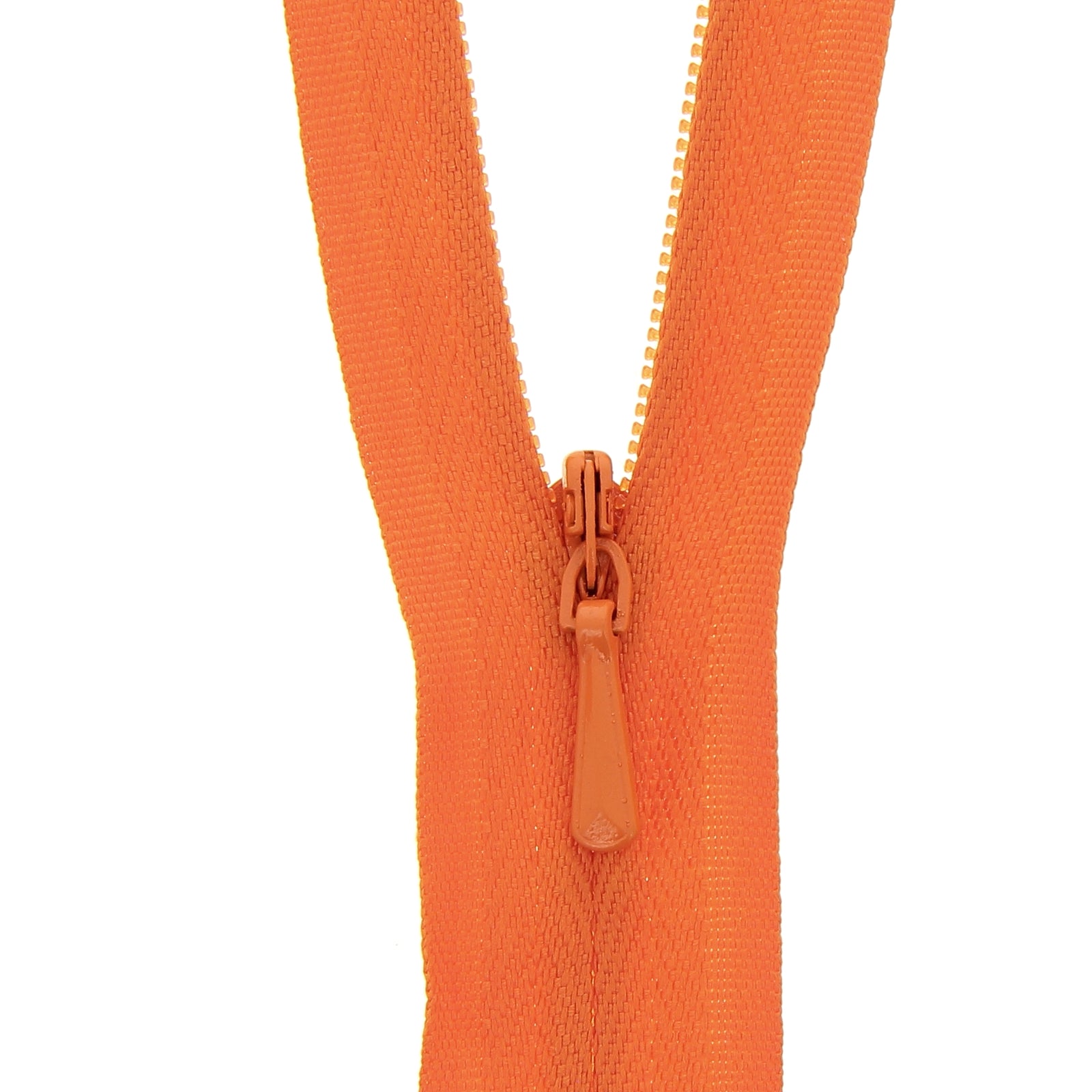Orange Concealed Closed End Zip