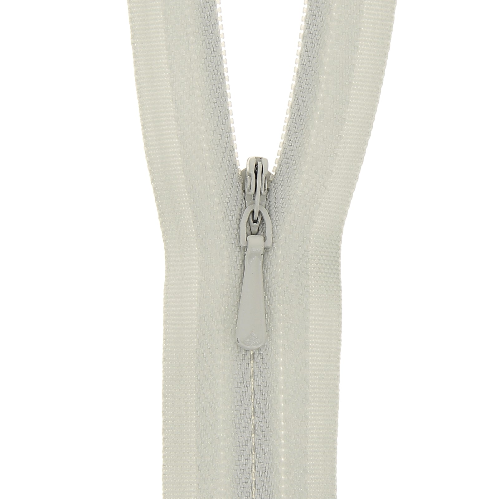 Silver Concealed Closed End Zip
