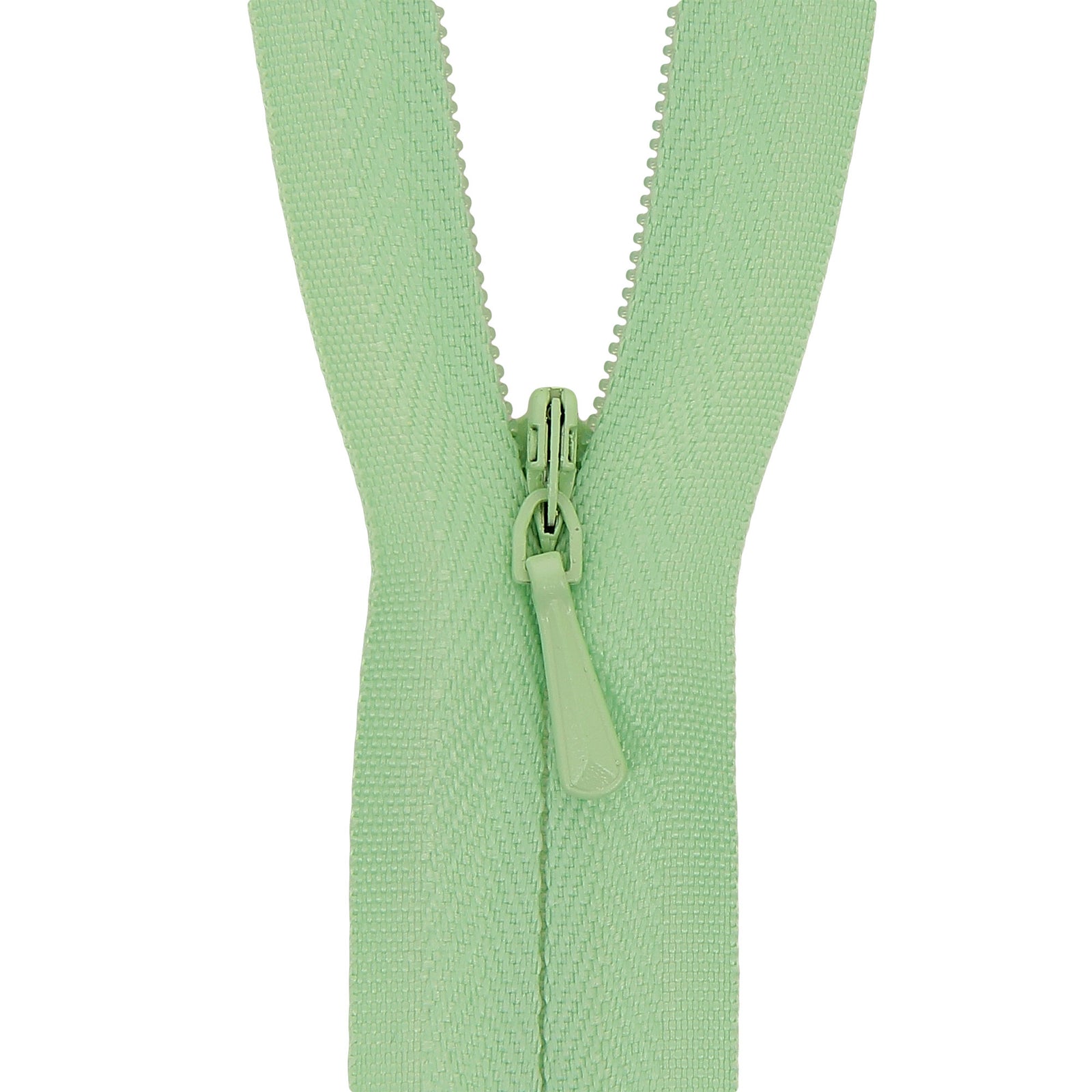 Pale Lime Concealed Closed End Zip