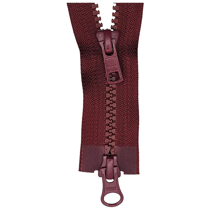 Red Wine Two Way Open End Zip - Medium #5