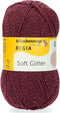 REGIA 4-Ply Soft Glitter 9801176-00045 Burgundy Hand Knitting Yarn, Sock Yarn, 100 g Ball