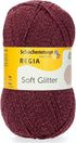 REGIA 4-Ply Soft Glitter 9801176-00045 Burgundy Hand Knitting Yarn, Sock Yarn, 100 g Ball