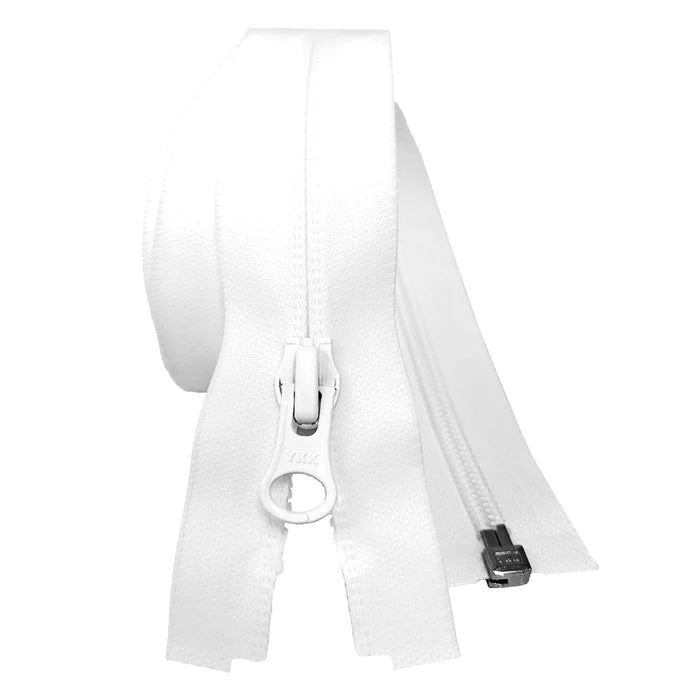 YKK White 501 Open End Aquaguard Water Repellent Zip