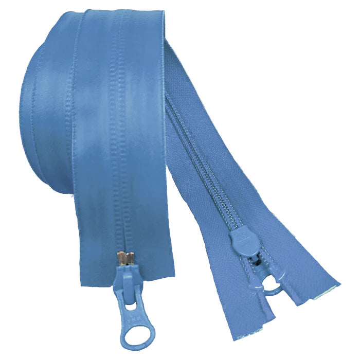 YKK Sky Blue 545 Two Way Open End Aquaguard Water Repellent Zip