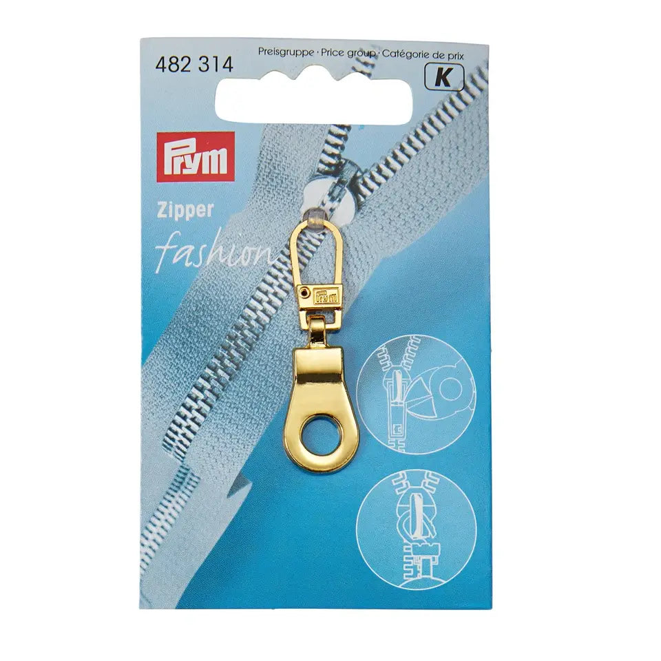 Zipper Puller Gold Eyelet