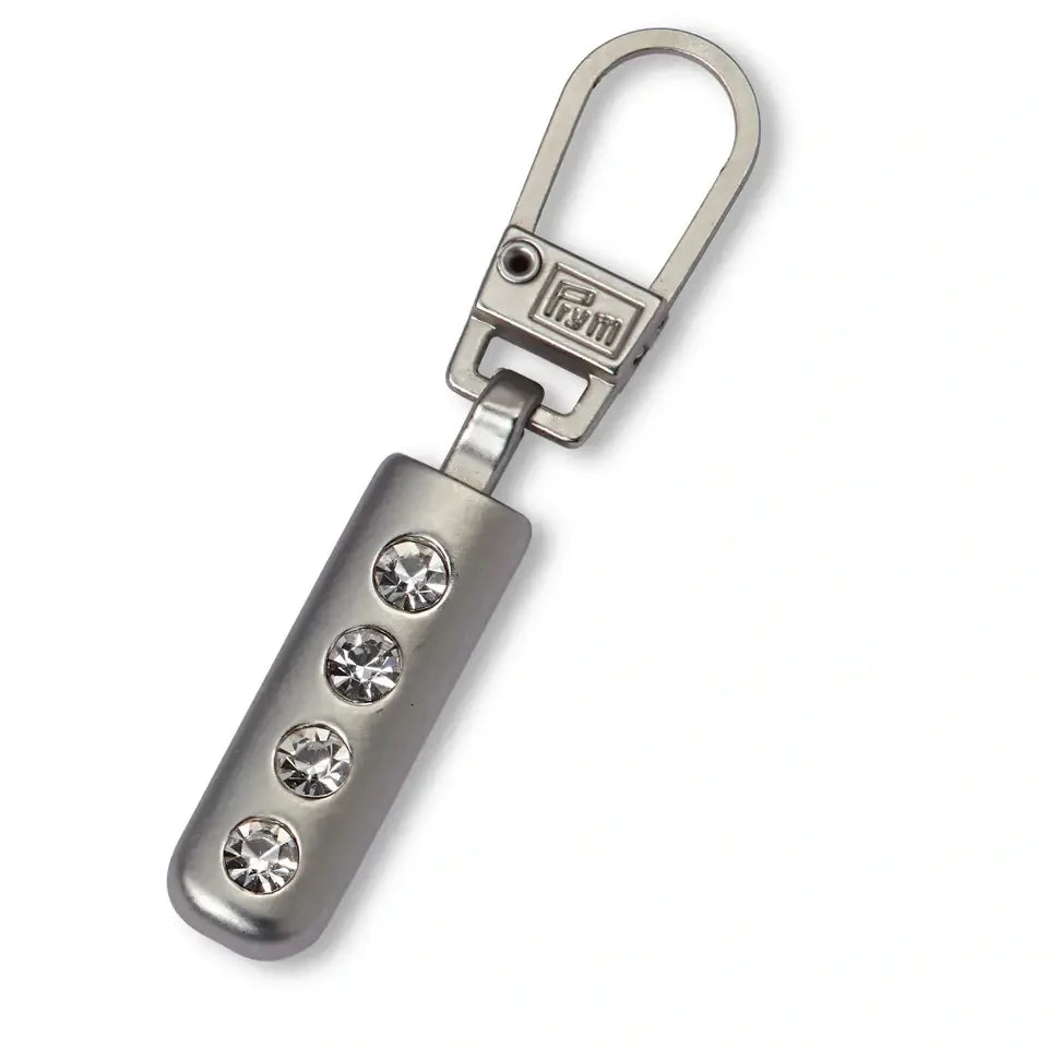 Zipper Puller Rhinestone Strip