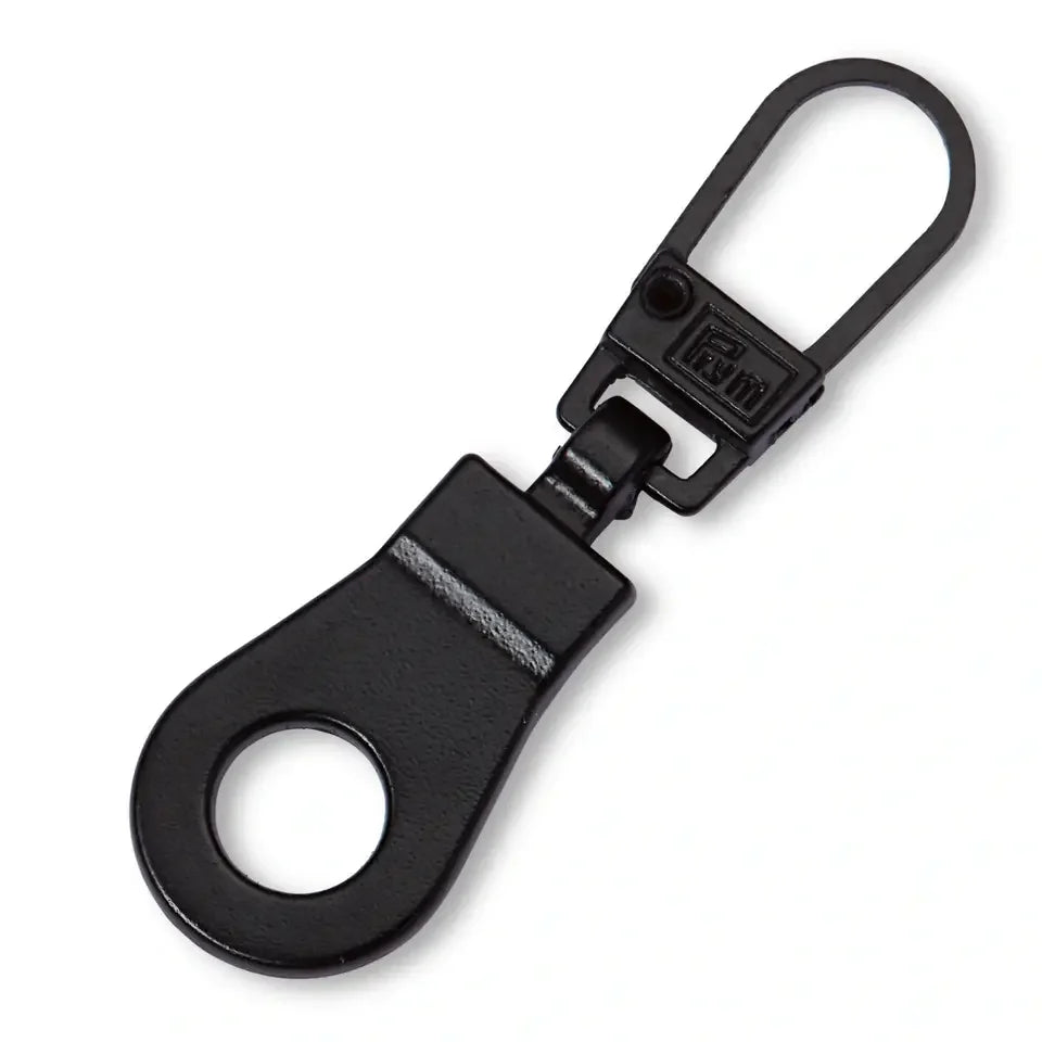 Zipper Puller Black Metal Eyelet