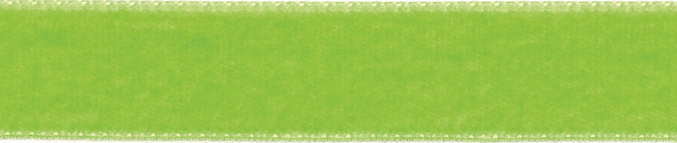Velvet Ribbons - 5 Metres : Apple Green