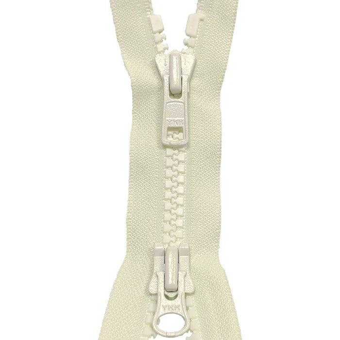 Cream YKK Two Way Open End Zip - Heavy #8