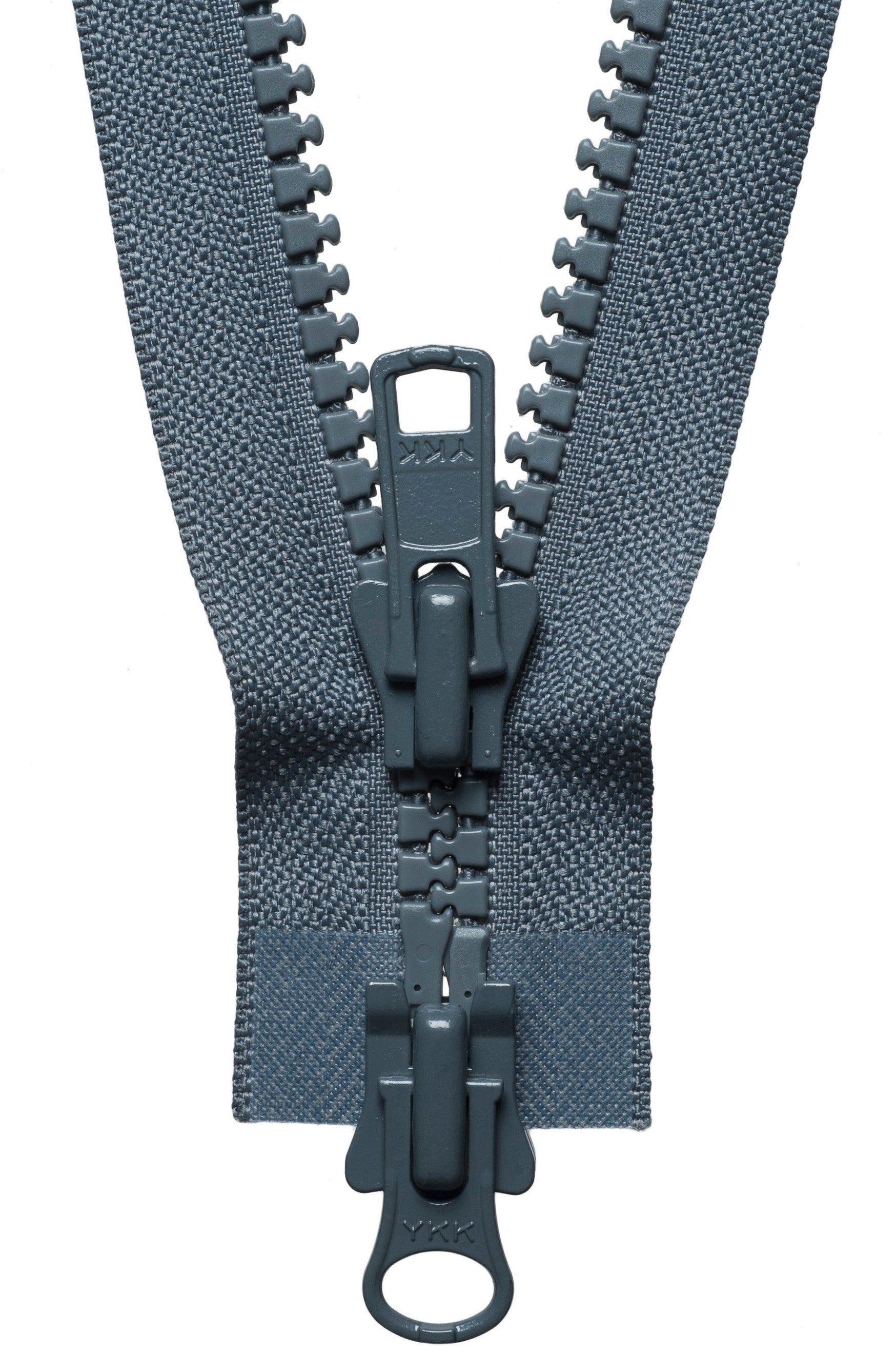 Grey YKK Two Way Open End Zip - Heavy #8