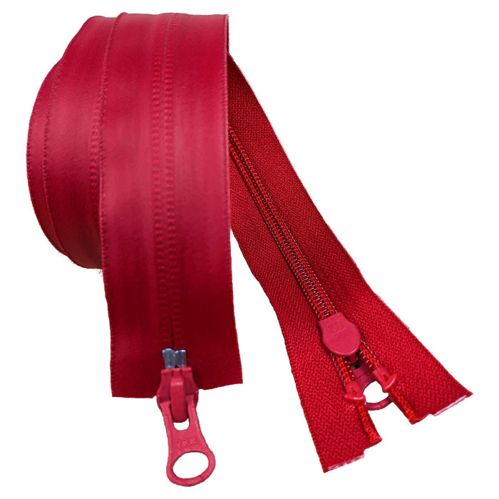 YKK Red 519 Two Way Open End Aquaguard Water Repellent Zip