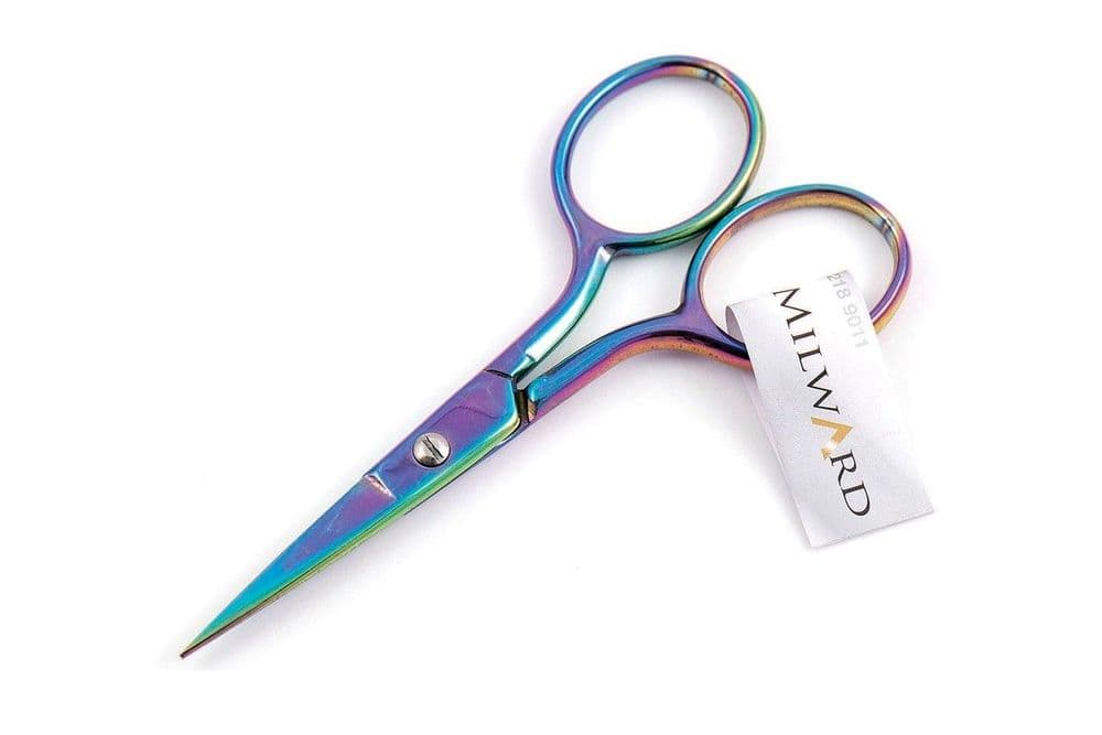 Embroidery Straight Scissors: Rainbow: 9cm or 3.5in