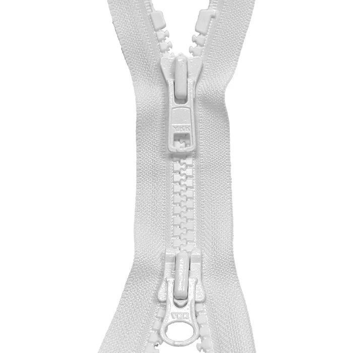 White YKK Two Way Open End Zip - Heavy #8