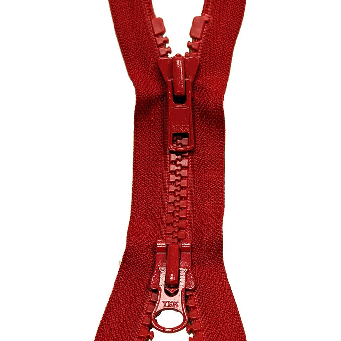 Red YKK Two Way Open End Zip - Heavy #8