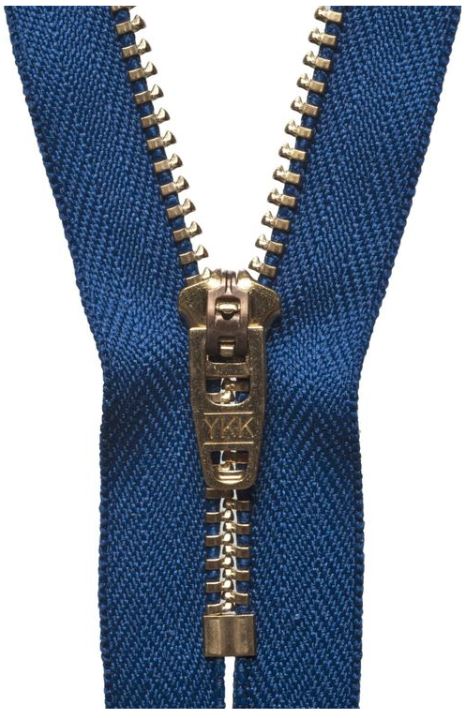 Royal Blue (39) YKK Brass Metal Closed Jeans Zip