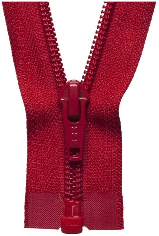 Red (519) YKK Nylon Open End Zip