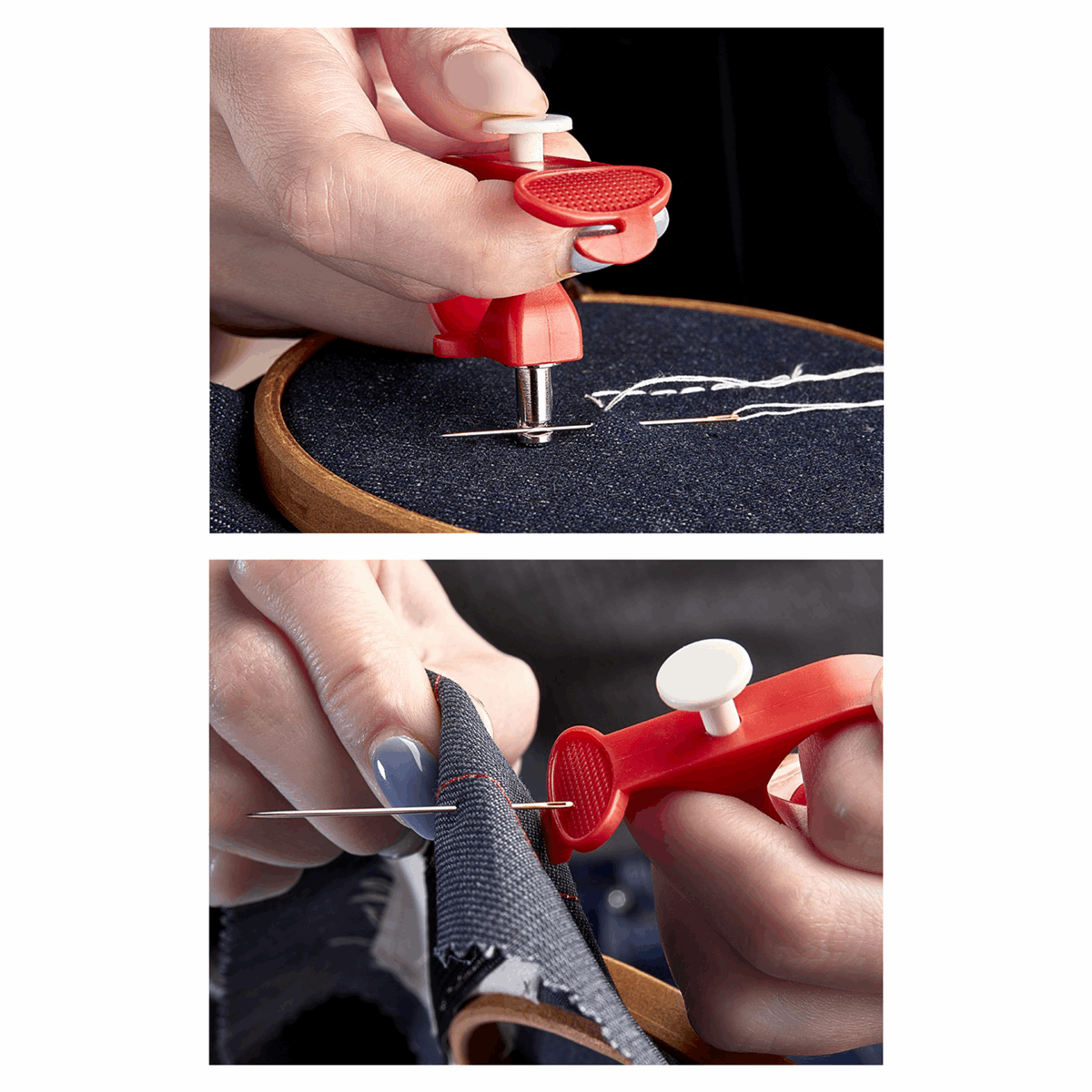 3-in-1 Sew Easy Needle Puller Thread Cutter & Thimble