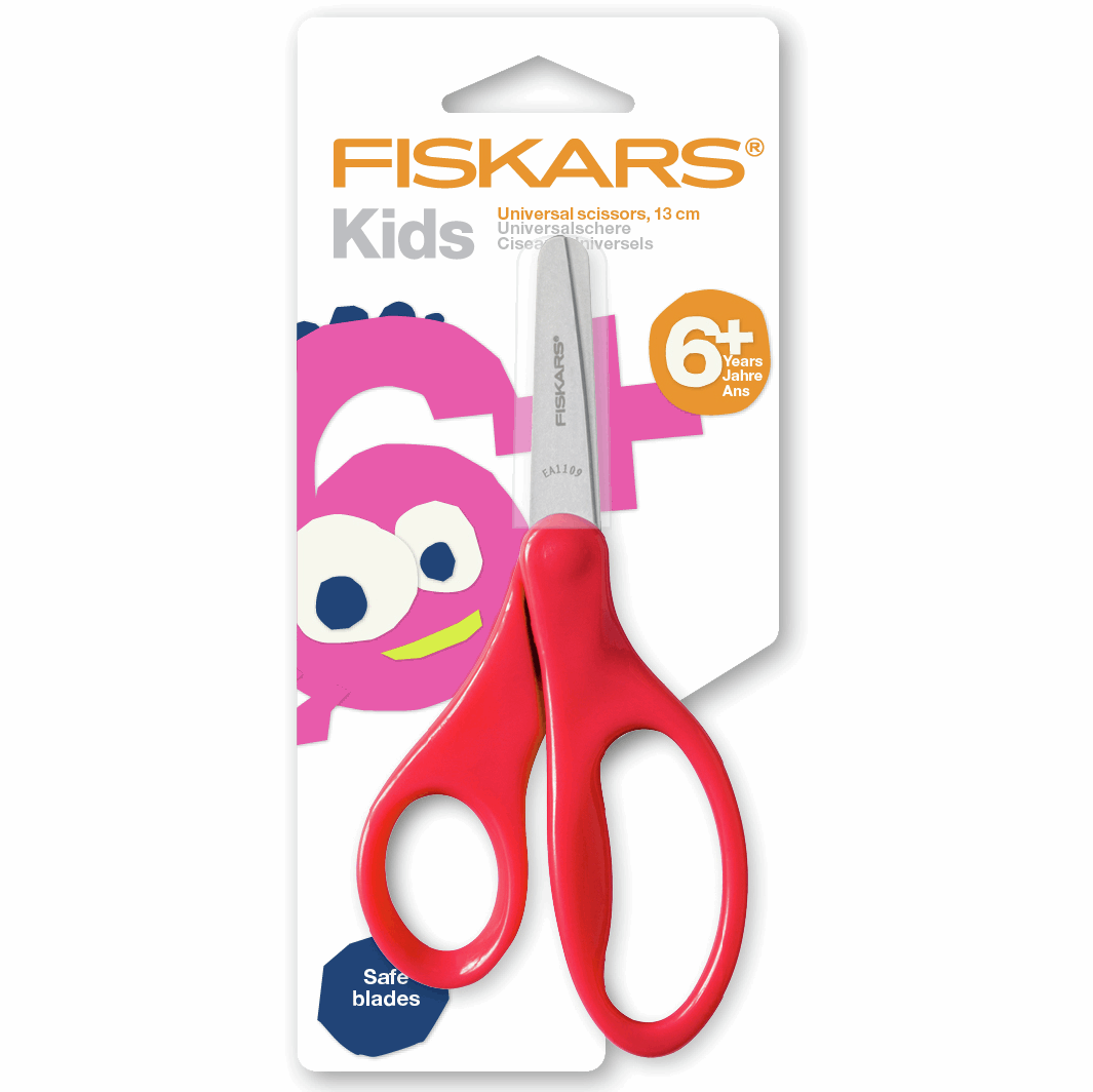 Kids Scissors - Anti-Microbial Blunt Scissors - 13 cm - Ages 6+