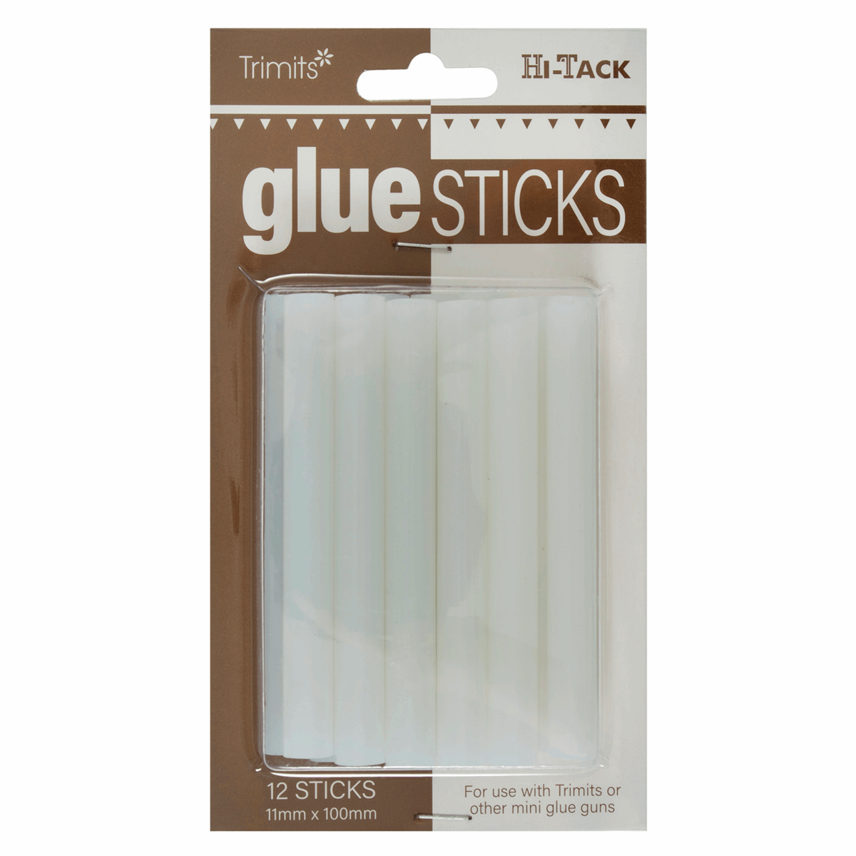 Trimits Hi-Tack Replacement Glue Sticks (GS14) Clear 11mm 12 Pieces