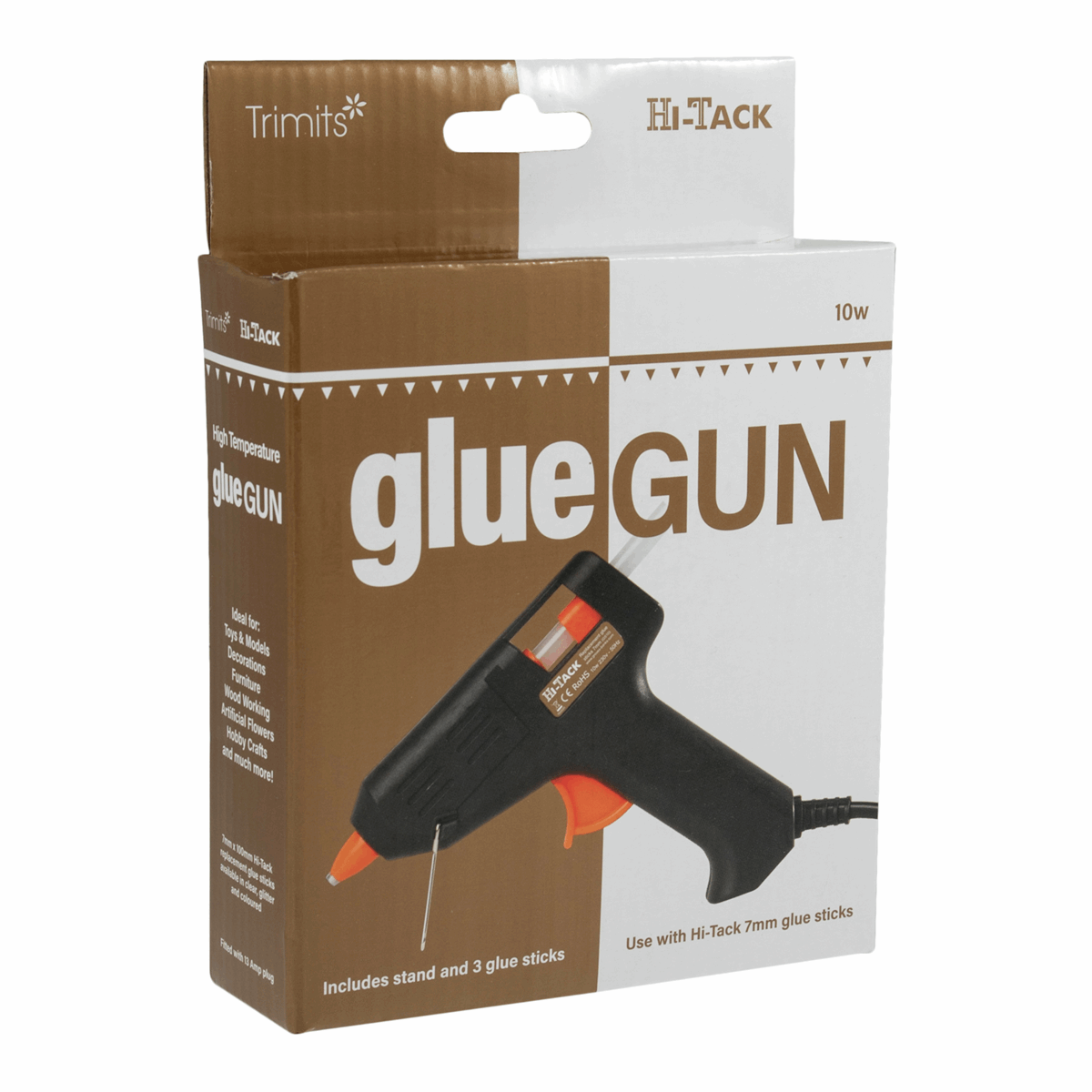 Trimits Hi-Tack Glue Gun (MG100) Mini 10w / Includes stand and 3 x glue sticks