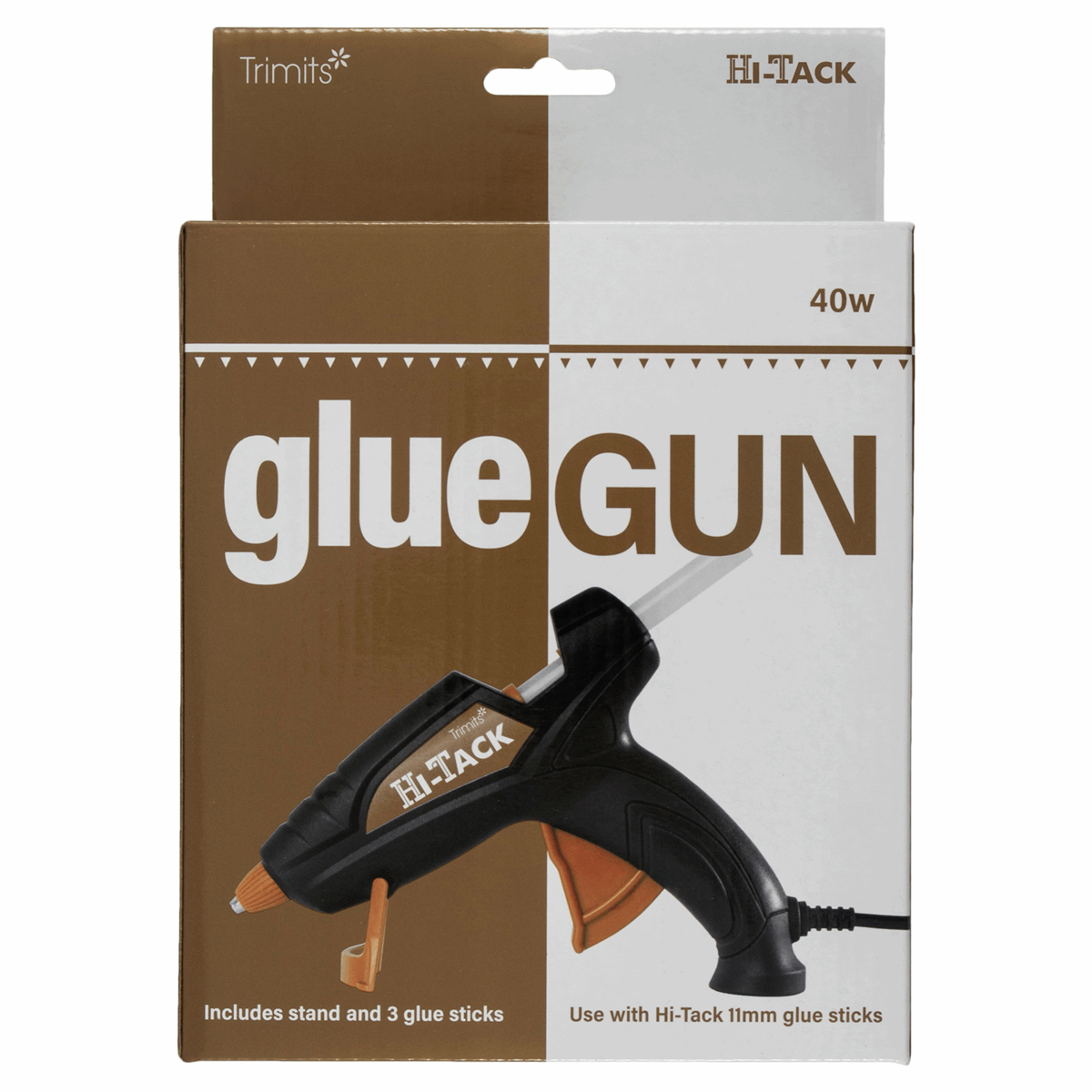 Trimits Hi-Tack Glue Gun (MG140) Large 40w / Includes stand and 3 x glue sticks