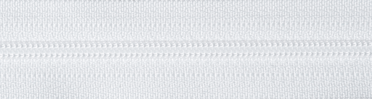 White (501) YKK Nylon Light-Weight Open End Zip