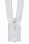 White (501) YKK Nylon Light-Weight Open End Zip