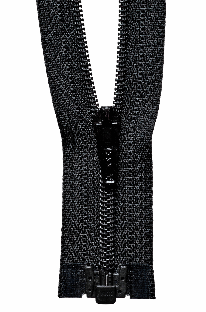 Black (580) YKK Nylon Light-Weight Open End Zip