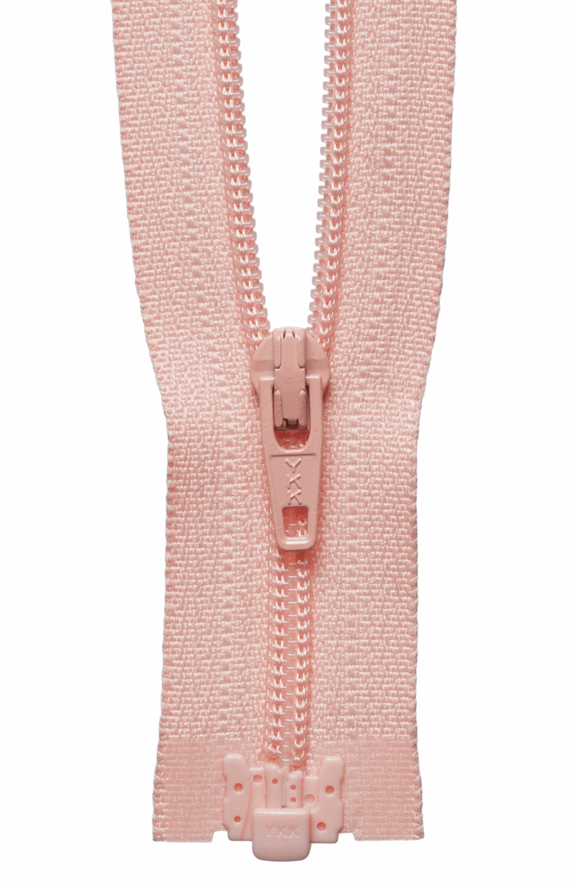 Peach (521) YKK Nylon Light-Weight Open End Zip