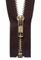 Brown (570) YKK Brass Metal Open End Zip