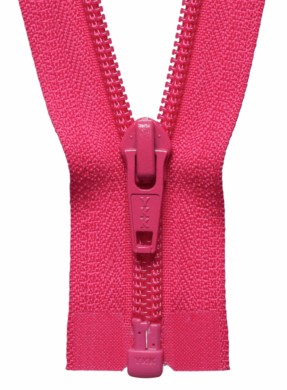Shocking Pink (516) YKK Nylon Open End Zip