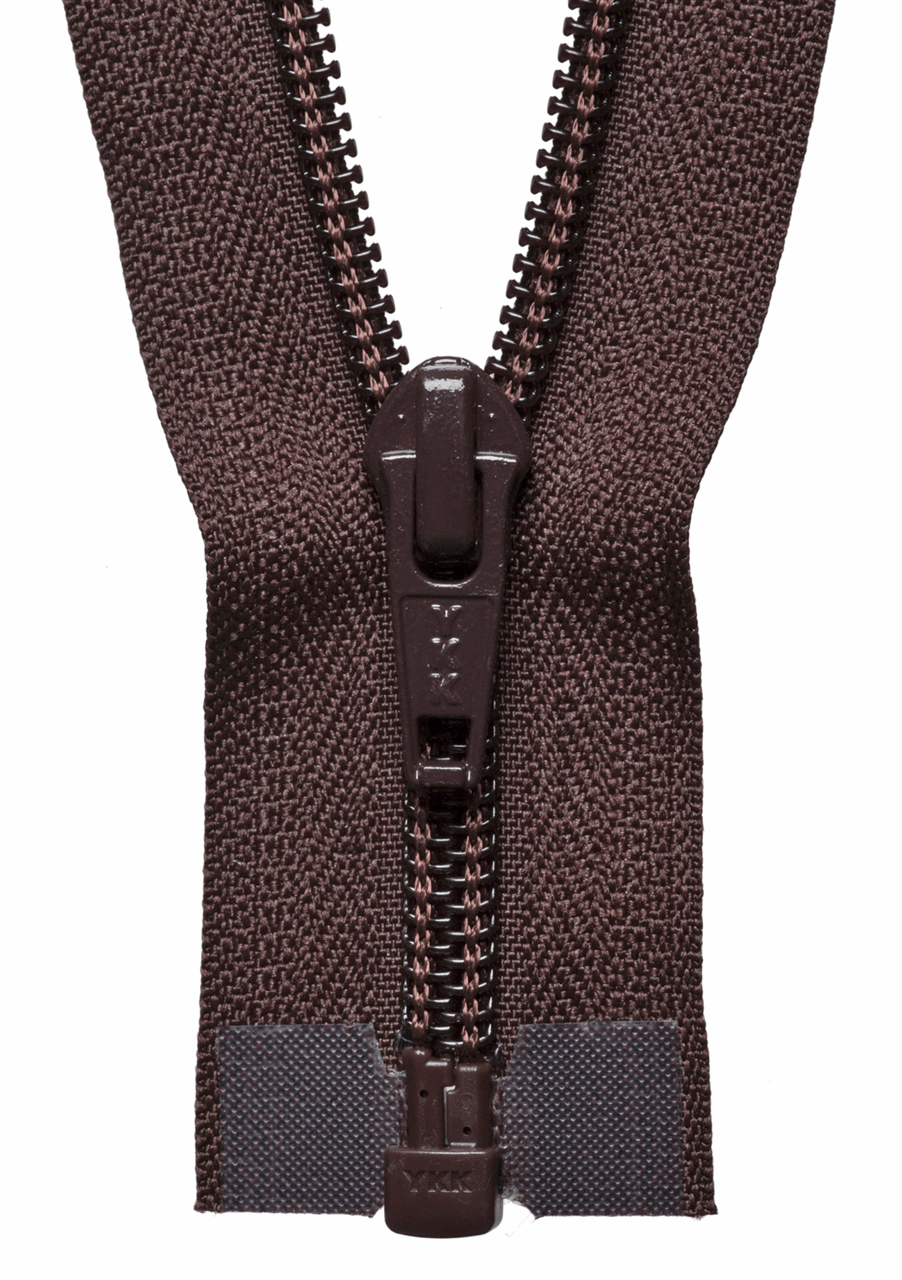 Brown (570) YKK Nylon Open End Zip