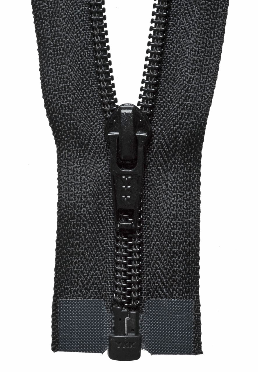 Black (580) YKK Nylon Open End Zip