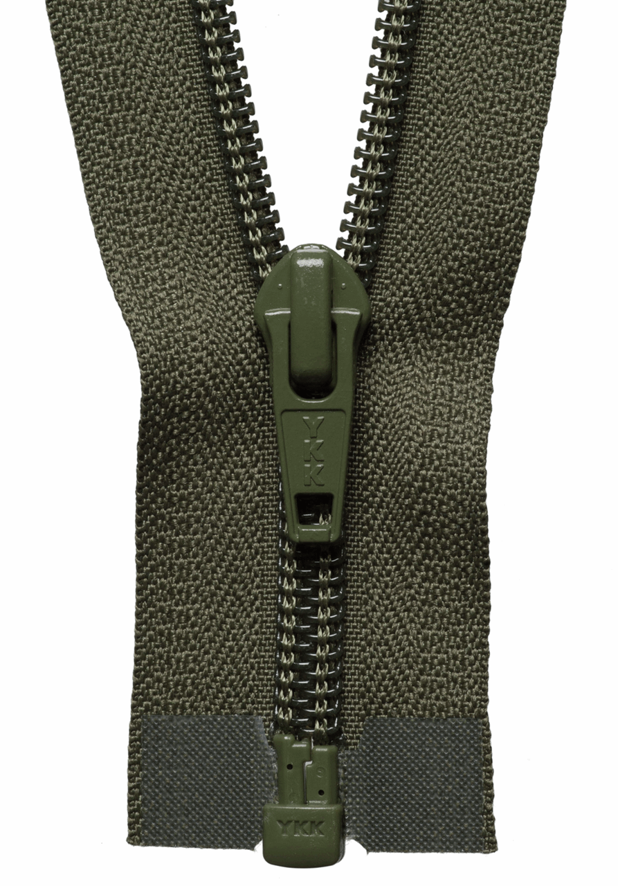 Khaki Green (566) YKK Nylon Open End Zip