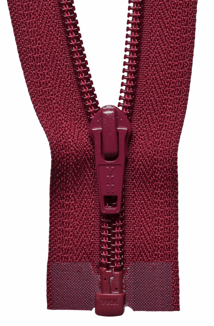 Dark Wine (527) YKK Nylon Open End Zip