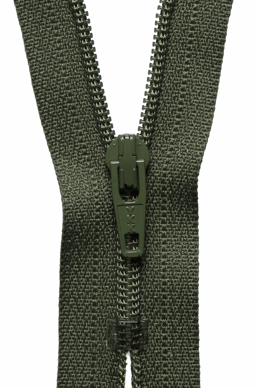 Khaki Green (566) YKK Nylon Closed End Dress, Skirt and Trouser Zip