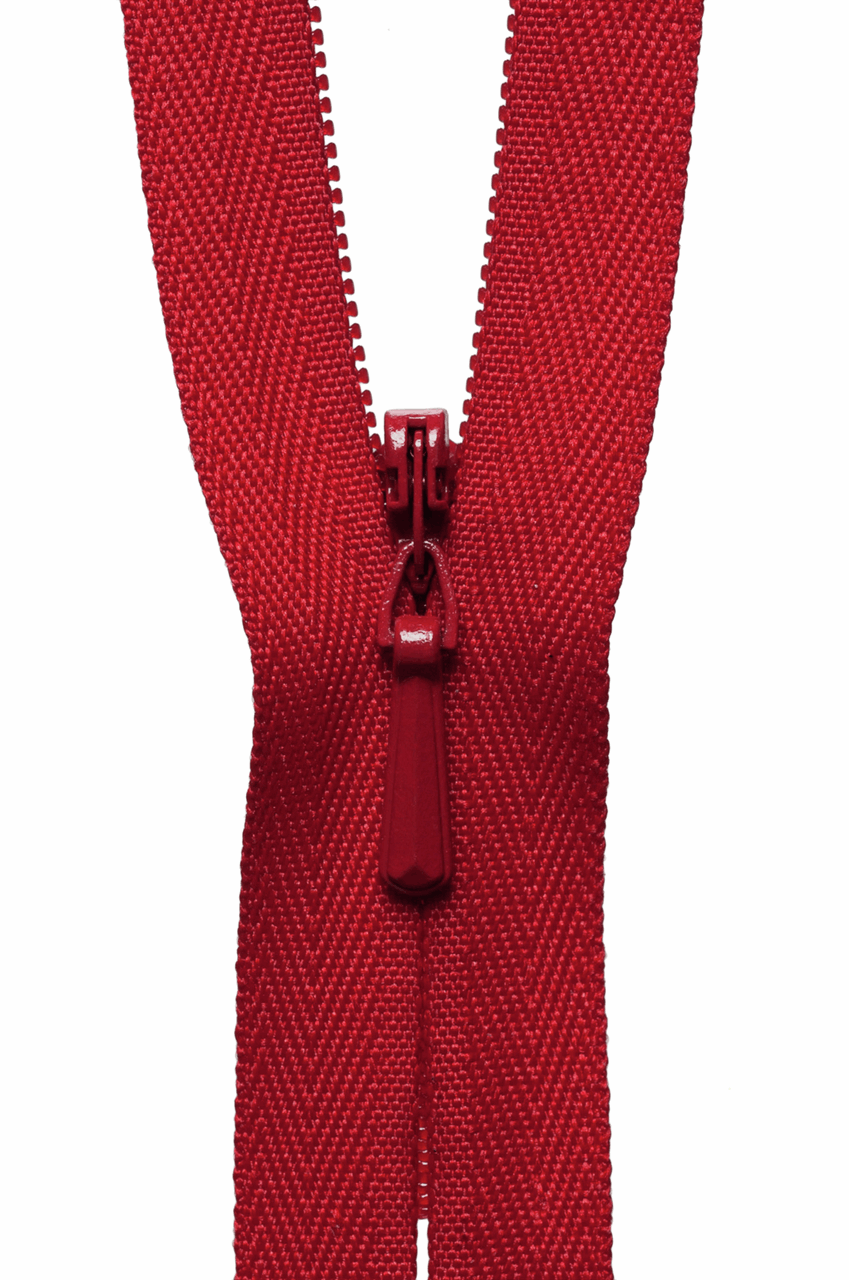 Red (519) YKK Invisible Concealed Dress & Skirt Zip