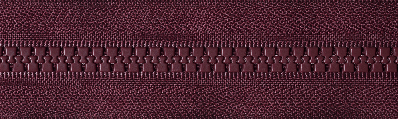 Burgundy (48) YKK Vislon Heavyweight Chunky Open End Zip