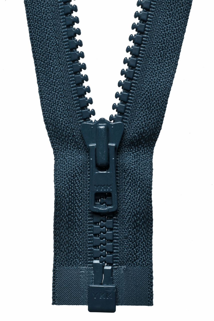 Dark Navy (560) YKK Vislon Heavyweight Chunky Open End Zip (8mm Teeth)