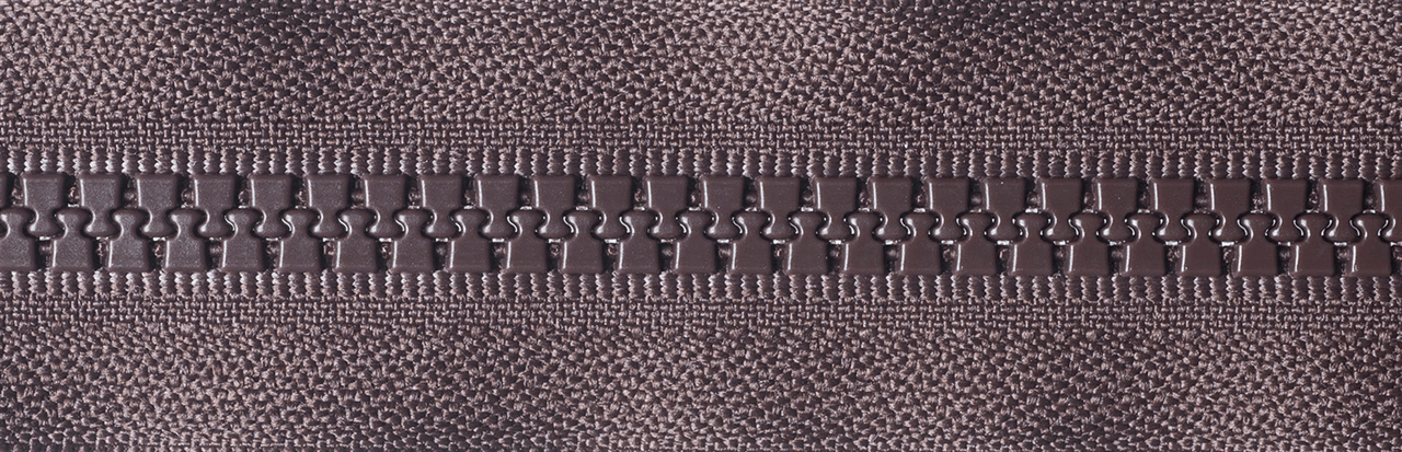 Brown (570) YKK Vislon Heavyweight Chunky Open End Zip