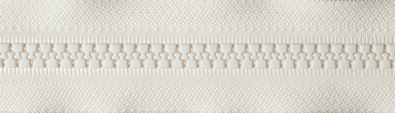 Light Ecru (801) YKK Vislon Heavyweight Chunky Open End Zip