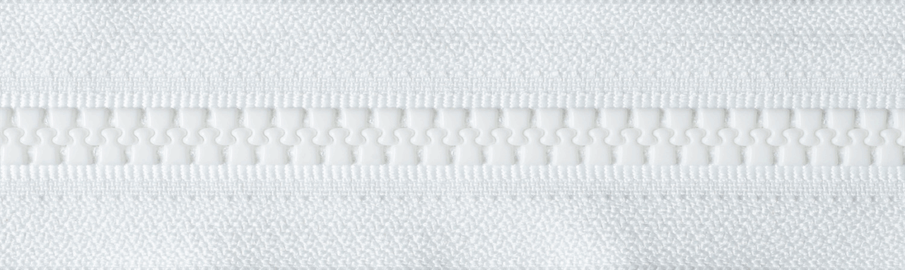 White (501) YKK Vislon Heavyweight Chunky Open End Zip