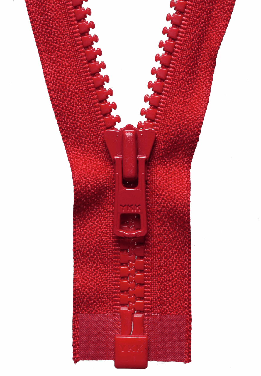 Red (519) YKK Vislon Heavyweight Chunky Open End Zip