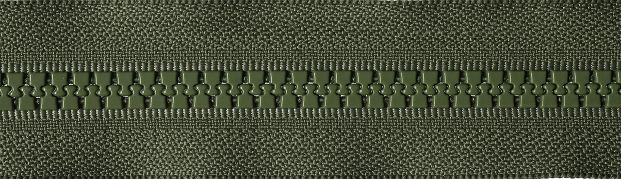 Khaki Green (566) YKK Vislon Heavyweight Chunky Open End Zip